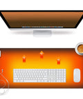 Cozy Up Your Desk With This Heated Pad For Keyboard And Mouse, 3 Heat Levels And 4 Hour Auto Shut Off, PU Leather Surface