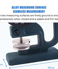 Dope Digital Thickness Gauge For Sponge And Foam, 0.01mm Resolution, 30mm Probe, 0-12.7mm Range, Large LCD Display, Thumb Trigger, Portable Handle, Fast And Accurate Tester For Sponge, Paper, Cardboard, alloy measuring surface, 90cm base