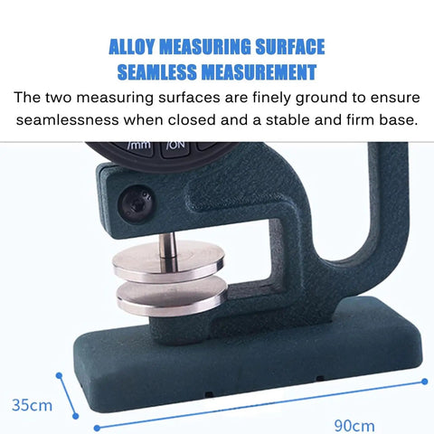 Dope Digital Thickness Gauge For Sponge And Foam, 0.01mm Resolution, 30mm Probe, 0-12.7mm Range, Large LCD Display, Thumb Trigger, Portable Handle, Fast And Accurate Tester For Sponge, Paper, Cardboard, alloy measuring surface, 90cm base