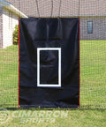 Fully Enclosed Baseball Softball Batting Cage Net With Easy Entry Door Built Tough For All Weather, heavy duty vinyl backstop