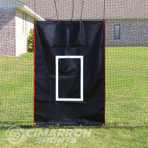 Fully Enclosed Baseball Softball Batting Cage Net With Easy Entry Door Built Tough For All Weather, heavy duty vinyl backstop