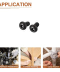 Solid As A Rock M2.5 Carbon Steel Button Head Socket Cap Screws 100 Pack shown in use for mechanical maintenance and furniture repair.