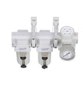 Three Stage Air Drying System With 10 Micron Particulate Filter And 0.1 Micron Coalescing Filter, One Half Inch NPT Regulator, Auto Drain