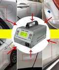 1000W Induction Heater Dent Repair Kit for Auto Body Paintless Dent Pulling and Sheet Metal Repair with before and after results.