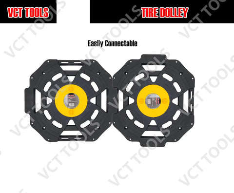 Heavy Duty Tire Storage Dolly With 300 Lb Capacity, 360 Degree Mobility, Rugged Polyethylene Construction, Easily Connectable