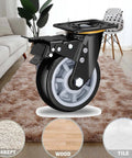 Heavy Duty Office Chair Wheels With Silent Polyurethane Casters For Hardwood Floors, showcasing a caster on a plush rug.