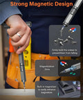 42 In 1 Magnetic Ratchet Screwdriver Set With Detachable Handle showing strong magnetic design in use