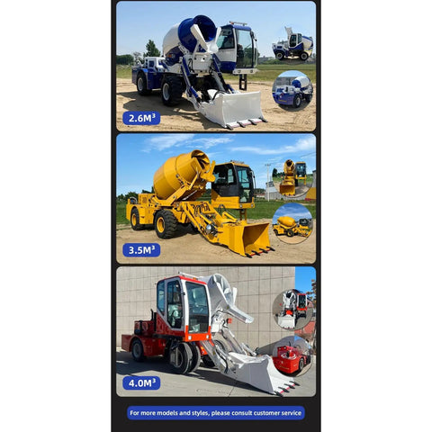 Job Site Ready Heavy Duty Self Loading Concrete Mixer Truck With Spinning Drum For Barn Builds Driveway Repair And County Road Workflows efficient 2.6M³, 3.5M³, and 4.0M³ models showcased.