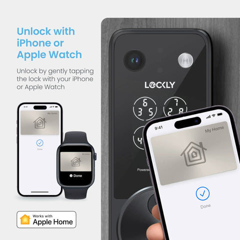 Super Slick Smart Lock With 2K Video Doorbell Cam And Apple Home Key Built For Fast AI Touch Entry And Total Hassle Free Operation Plus Crisp Night Vision Coverage