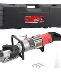 Pro 110V Electric Hydraulic Rebar Bender For Construction Pros Solid Steel Body 1200W Motor with carrying case and tools.