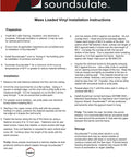 Installation instructions for Premium Mass Loaded Vinyl Soundproofing Rolls Heavy Hitter for effective noise blocking barrier.