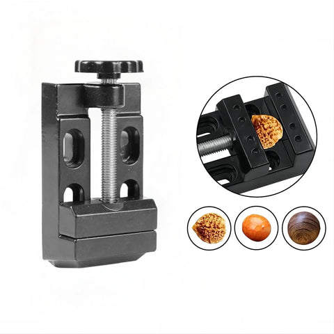 Mini Bench Vise Clamp With Aluminum Alloy Construction For Pro Grade Precision Drilling And Small Repairs, flat clamp close-up.