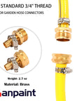 Brass Garden Hose Connector Repair Kit With Stainless Clamp Fits One Half Inch Hose Fitting Hose To Hose Connector Durable Quick Fix Includes Three Sets For Leak-Proof Mends showing brass connectors and clamps with hose attached.