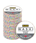Fun Dots Washi Tape 6-Roll Set, .59 in x 393 in Decorative Craft and Planner Tape with colorful dots design, front view