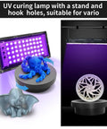 Dope UV Resin Curing Light For 3D Printers With 360 Degree Rotating Turntable And 48 405nm LEDs curing models