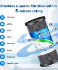 5 Micron Whole House Coconut Shell Activated Carbon Water Filter Cartridge 10 Inch By 4.5 Inch with filtration benefits