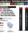 Pair Of 0.225 Inch Wire Size 1.75 Inch Inside Diameter 27 Inch Length Garage Door Torsion Springs Set With Non Slip Winding Bars And Gloves