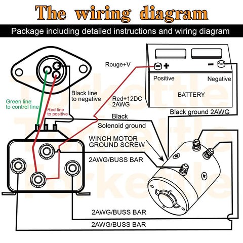 Wiring diagram for 12V Winch Corded Hand Controller Remote Kit for ATV and UTV Winches includes remote wiring and socket.