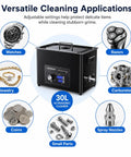 Ultrasonic Cleaner Machine 30L With Digital Heater Timer And Knob Control For Fast Pro Grade Heavy Duty 40KHz Deep Cleaning Of Car Parts Like Carburetors Spray Nozzles And Small Components Degassing Mode, for watches and small parts