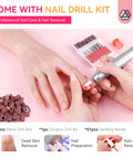 Acrylic Nail Kit With Drill For Beginners All In One Gel Nail Set With UV Light, showcasing nail drill and accessories in use.