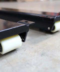 Close-up of Portable Livestock Weigh Beam System With 10,000 Lb Capacity And 2 Lb Resolution, heavy duty welded steel with wheels