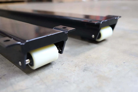 Close-up of Portable Livestock Weigh Beam System With 10,000 Lb Capacity And 2 Lb Resolution, heavy duty welded steel with wheels