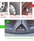 5 Piece Aluminum Tire Valve Stem Cap Set Built Tough Dust Proof and Corrosion Resistant Universal Caps for Cars in use on car rim