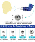 Four adjustable resistance balls for Three In One Breathing Trainer For Lung Expansion Mucus Relief And Breathing Rehab A Real Lung Workout.
