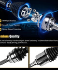 Built Bad Ass Front Cv Axle Shaft Assembly For Toyota Corolla 2003 Through 2008 1.8L Automatic Transmission close-up of CV axle components.