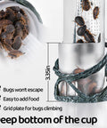OIIBO Chameleon Feeding Bowl with grid plate for insects, showing deep design and climbing surface, perfect for reptiles.