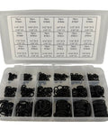 450 Piece O-Ring Kit AS568-003 To 020 Buna N NBR 70A Seals Set With 18 Sizes From 1/16 Inch ID Oil And Fuel Resistant Small Inch O-Rings For Hydraulic Pneumatic Automotive Sealing Case Included