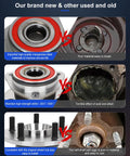 Image comparing new and used front wheel hub materials and build quality, highlighting the advantages of the Front Wheel Bearing Hub Assembly 513084.