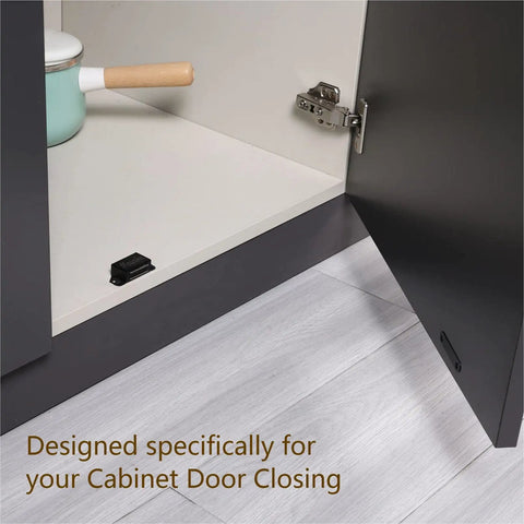Heavy Duty Cabinet Magnets Set Black 8 Pack Magnetic Door Catch Stainless Steel For Kitchen Bathroom Cupboard Wardrobe Closet Closures