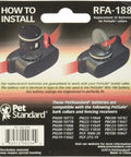 Installation instructions for Built Tough Rfa 188 Replacement Battery Pack with PetSafe collar compatibility.