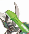 No Nonsense Garden Tool Sharpener With Tungsten Carbide Blade And Built In Oil Well For Quick Touch Ups On Secateurs Loppers And Pruning Shears showing ergonomic grip on secateurs.