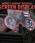 Four-In-One Plasma Cutter 60Amp Dual Voltage 110V 220V digital screen display with settings for metalworking