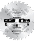 10 Inch Glue Line Ripping Blade 30 Tooth TiCo High Density Carbide Heavy Duty Beefy Thick Kerf Five Eighth Inch Arbor TCG Grind