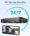 16 Channel 1080P Lite Security DVR With AI Human And Vehicle Detection H265 Plus Compression for 24/7 monitoring and mobile viewing