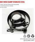 Four Pack 1.5 Inch TBolt Hose Clamps 44 To 50mm Stainless Steel 300 Series Black Bolt Clamp For Secure Hose Connections