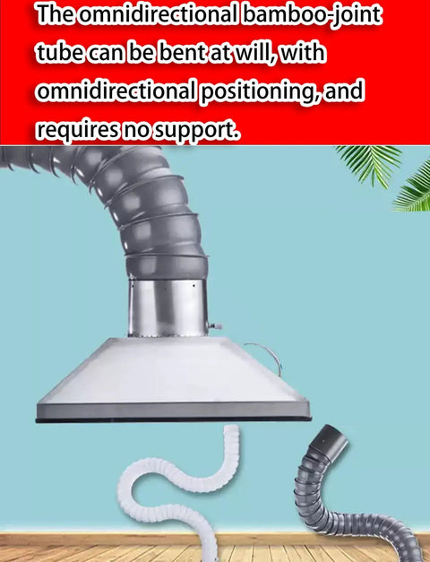 Articulated Fume Extractor Arm That Bends Wherever You Need It Sucks Up Welding Smoke Like A Champ Shop Grade Flexible Hose For Soldering Lab Work Or Garage Heavy Duty Air Filtration 1 Meter with flexible ducting