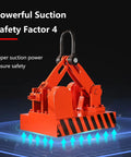 Heavy Duty Fully Automated Industrial Permanent Magnet Crane Alloy Steel Overhead Hoist Lifter For Iron Plates And Scrap Metal One Ton Capacity with safety features and powerful suction.
