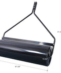 Lawn Roller For Serious Yard Work With 26 Gallon Water Fill And A Beefy 220 Pound Weight 40 Inch Wide Tow Behind Attachment For ATV Or Garden Tractor Black Finish Delivers Deep Soil Compaction