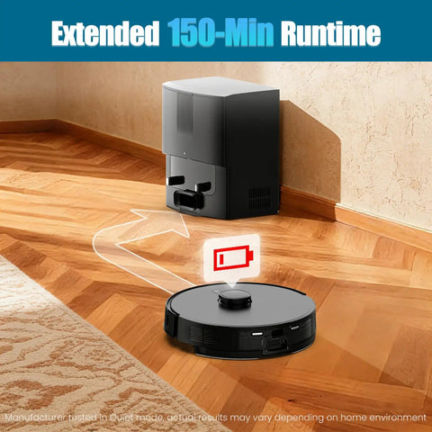 Self Emptying Robot Vacuum And Mop With 8000 Pa Suction LiDAR Mapping 75 Day Hands Free Capacity No Go Zones 150 Minute