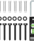 TV Wall Mount Hardware Kit With M7 Lag Bolts Wall Anchors Washers Screws Allen Key And Bubble Level For Easy Install