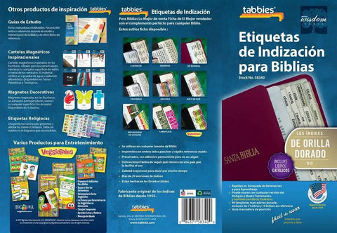 Spanish Gold Edged Bible Tabs Self Adhesive Index Stickers For Old New Testament Plus Catholic Books 90 Count package design