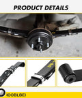 Heavy Duty Rear Four Leaf Spring Kit For Ezgo Txt Medalist Golf Cart With Bushings Sleeves And U Bolts, showcasing spring details and components.