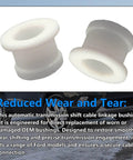 2 Pack Shifter Cable Bushing Kit for Ford Edge 2012-2020, Escape 2008-2019, white bushings close-up