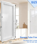 Smooth Paintable Access Panel For Drywall Seamless Wall Cover Flush Mount Door showing square tube frame dimensions in kitchen interior.