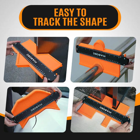 10 Inch Contour Gauge With Lock For Copying Profiles In Woodworking, Flooring, Tile, Trim; used on various surfaces