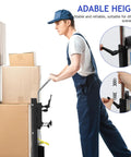Heavy Duty 1200W Electric Dolly With Smart Stair Climber Wheels For Moving Heavy Furniture And Appliances Upstairs Without Breaking A Sweat, adjustable height feature.